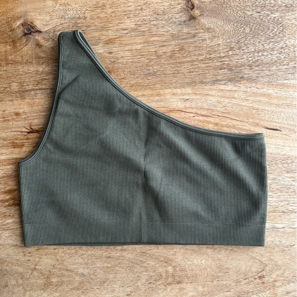 SET ACTIVE Ribbed One Shoulder Bra Size M/L - Picture 2 of 4